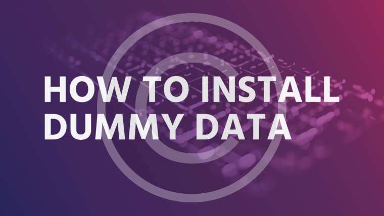 How to install dummy data